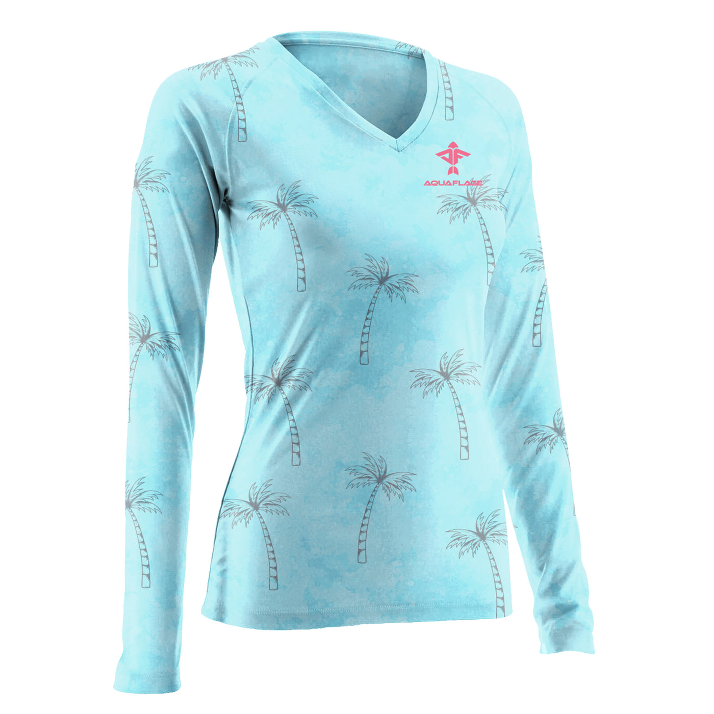 Deep Sky Blue Ladies Long Sleeve SPF Shirts Long Sleeve Hiking Shirt,  Cooling Sun Protection Clothing Women at  Women's Clothing store